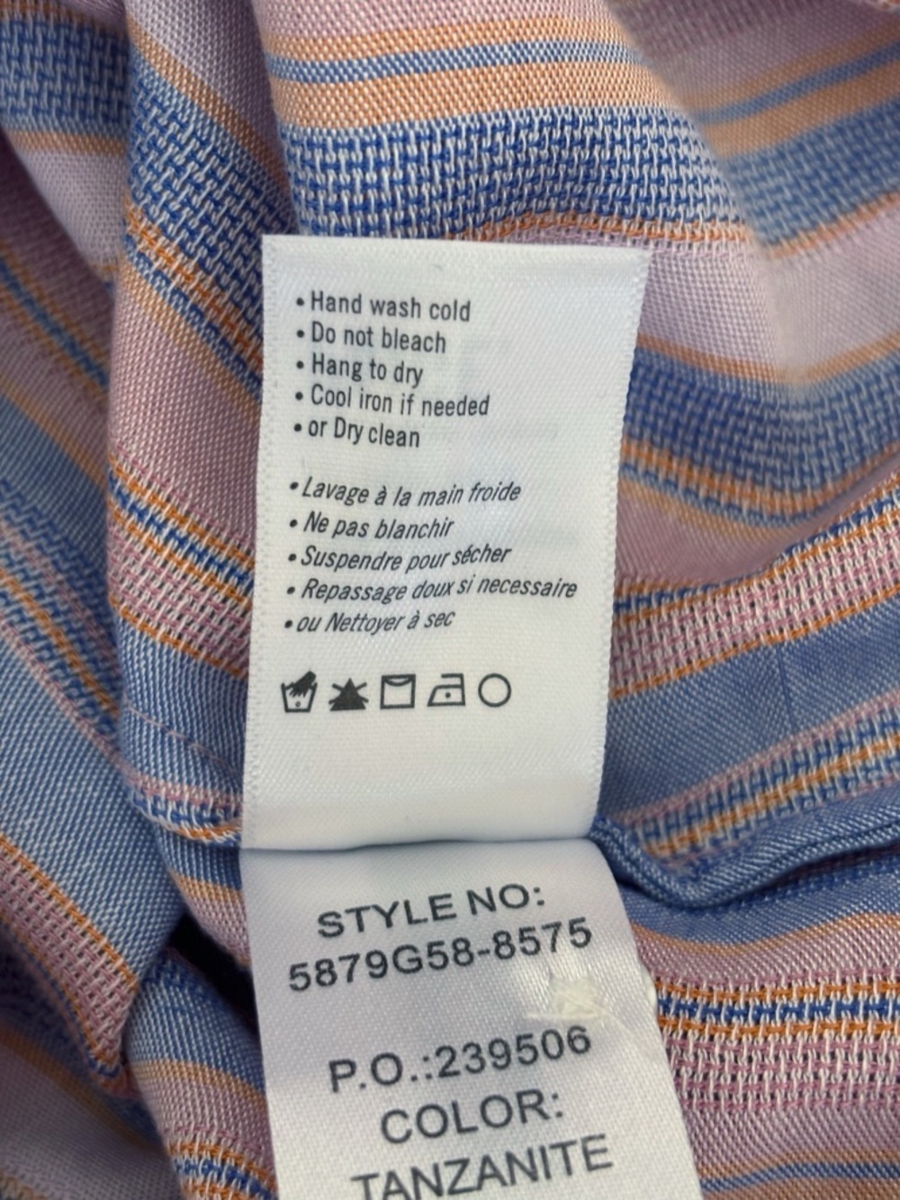 PAIGE Remy Striped Flutter Sleeve Button Front Top Medium - Picture 7 of 7